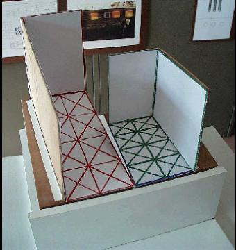 Maquette 2 de la chambre d'Ames, lycée Gatti, Bruxelles.